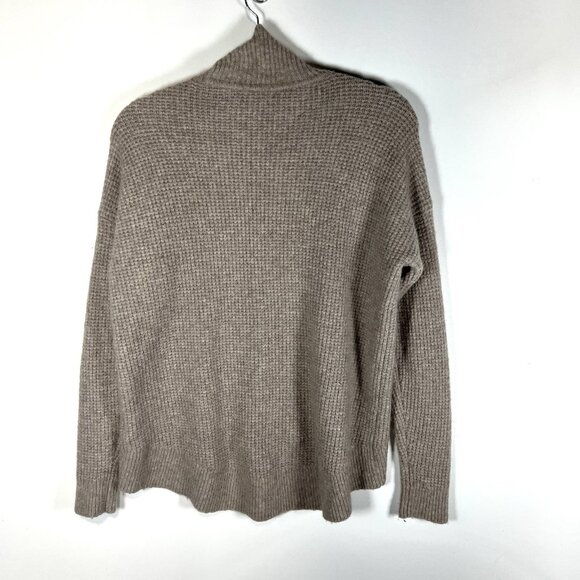 Madewell Brown Waffle Stitch Turtleneck Sweater Merino‎ Wool Alpaca Blend Medium - Picture 7 of 9